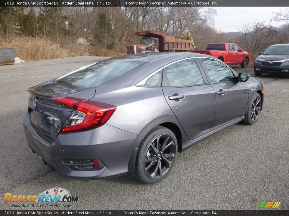 2019 Honda Civic Sport Sedan Modern Steel Metallic / Black Photo #4