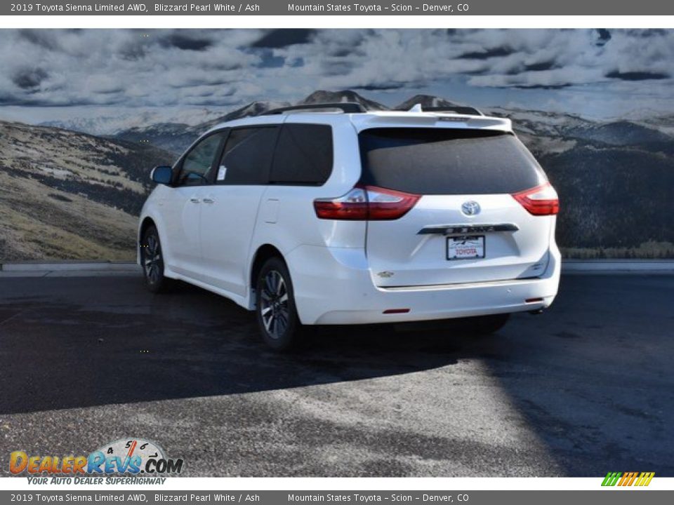 2019 Toyota Sienna Limited AWD Blizzard Pearl White / Ash Photo #3