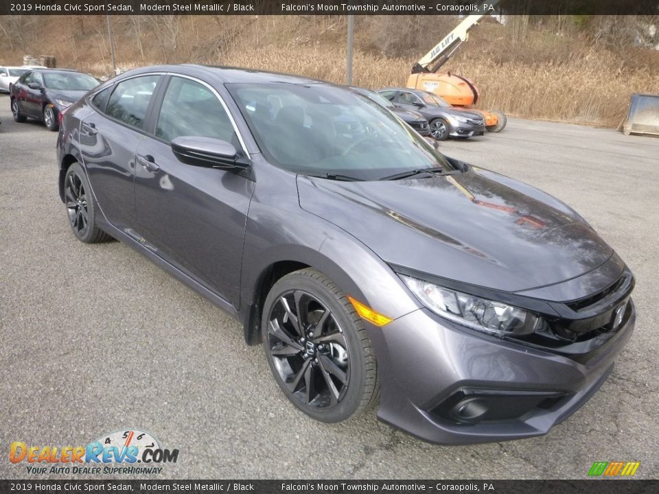 2019 Honda Civic Sport Sedan Modern Steel Metallic / Black Photo #6