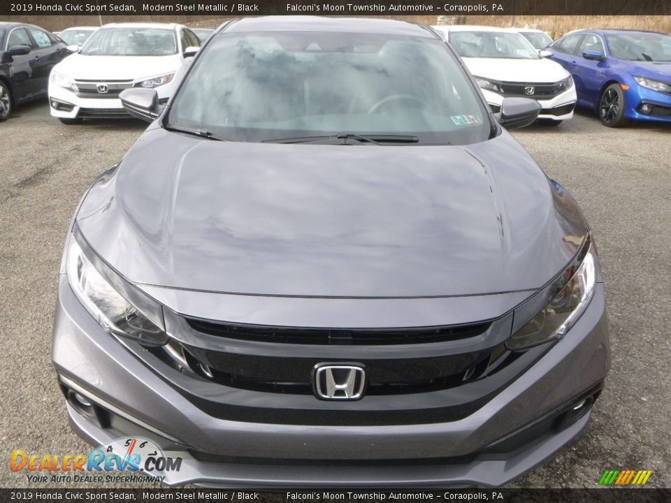 2019 Honda Civic Sport Sedan Modern Steel Metallic / Black Photo #7