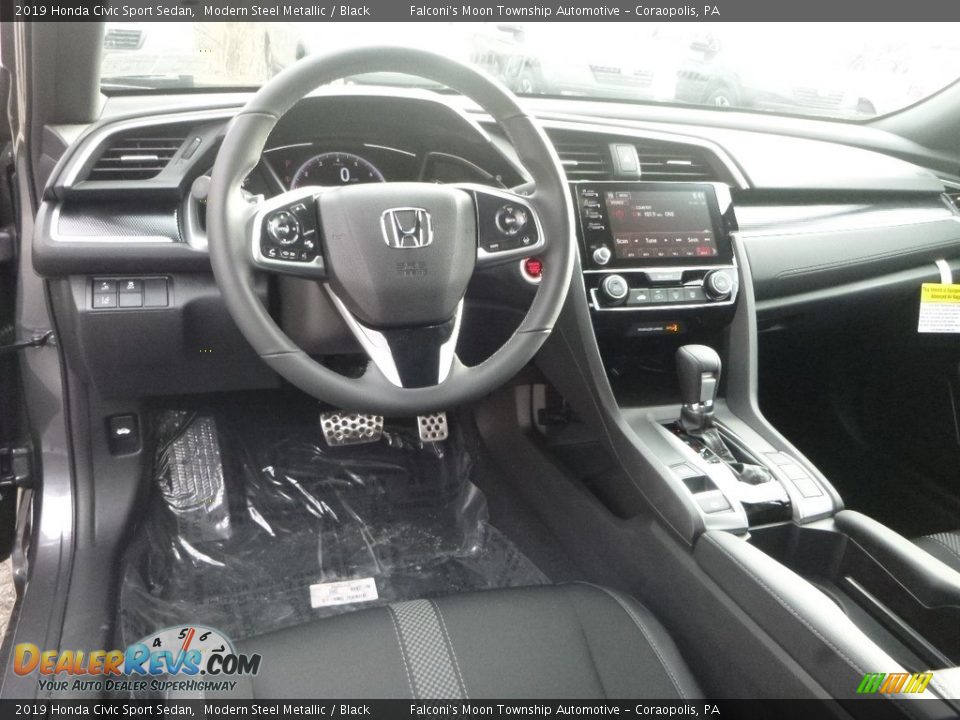 2019 Honda Civic Sport Sedan Modern Steel Metallic / Black Photo #11