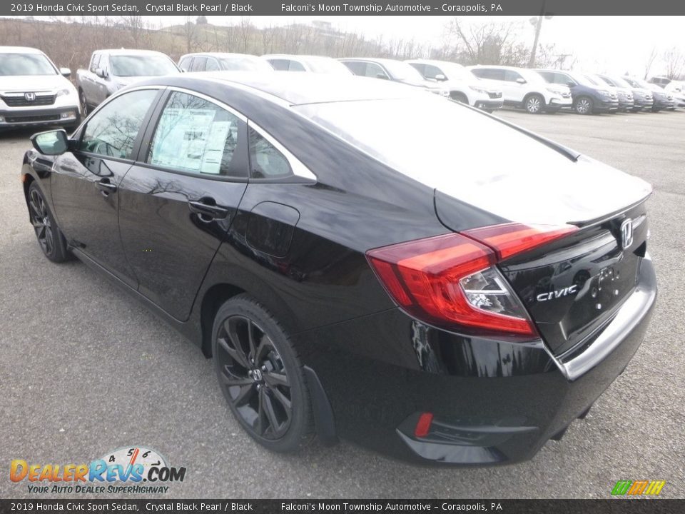 2019 Honda Civic Sport Sedan Crystal Black Pearl / Black Photo #2