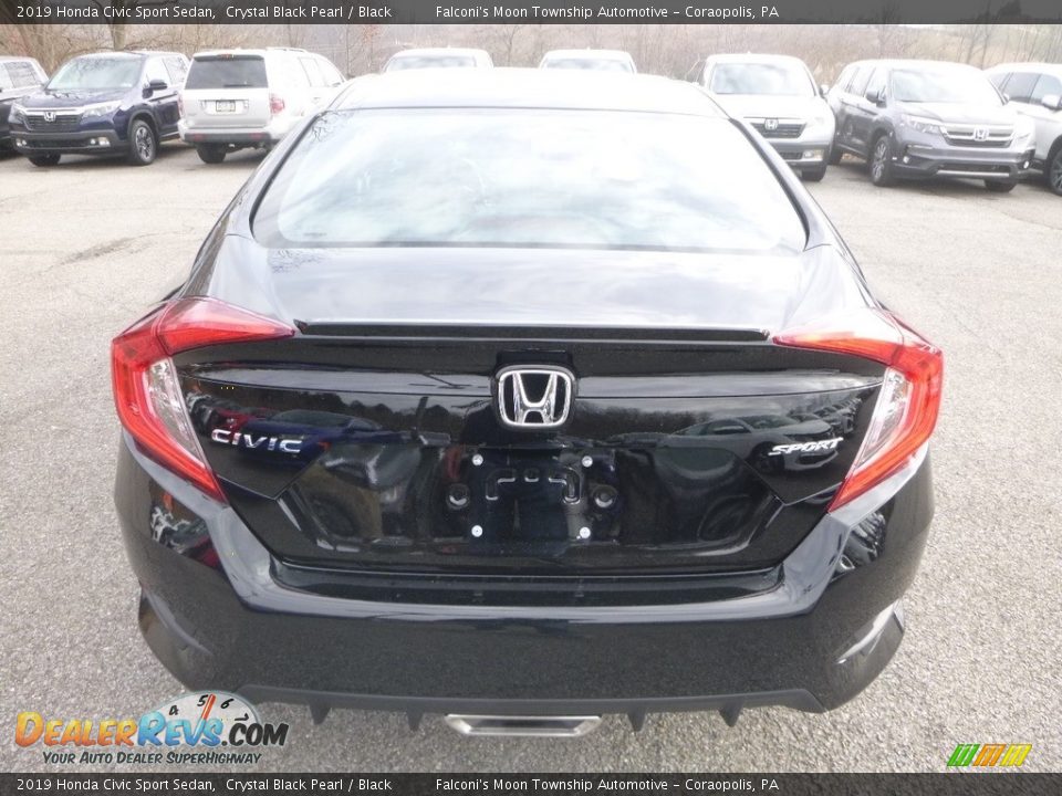 2019 Honda Civic Sport Sedan Crystal Black Pearl / Black Photo #3