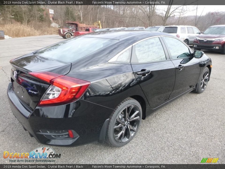 2019 Honda Civic Sport Sedan Crystal Black Pearl / Black Photo #4