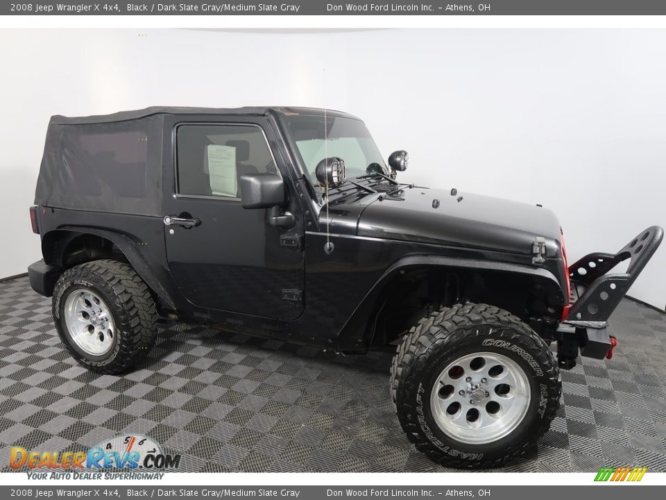 2008 Jeep Wrangler X 4x4 Black / Dark Slate Gray/Medium Slate Gray Photo #3