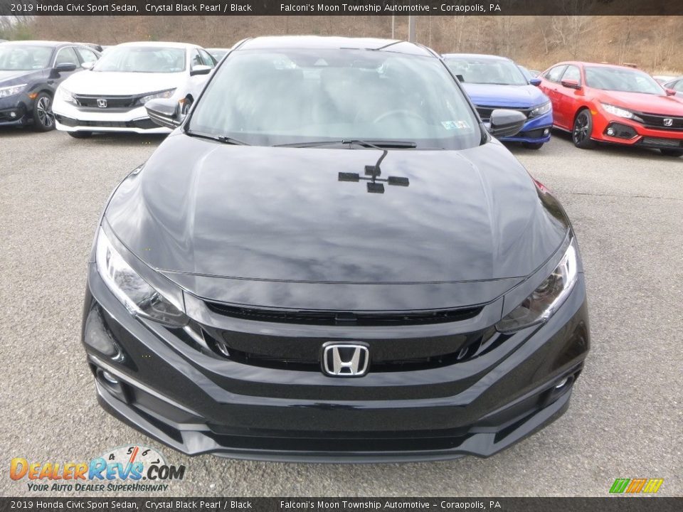 2019 Honda Civic Sport Sedan Crystal Black Pearl / Black Photo #6