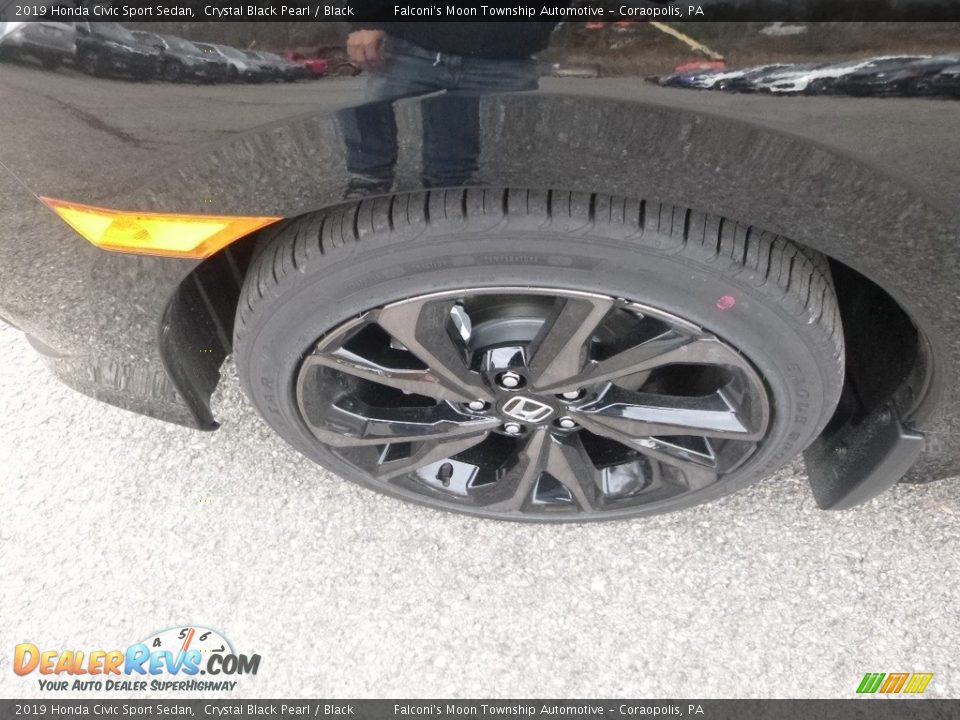 2019 Honda Civic Sport Sedan Crystal Black Pearl / Black Photo #7