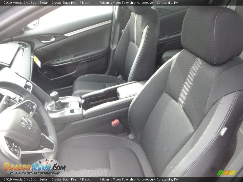 2019 Honda Civic Sport Sedan Crystal Black Pearl / Black Photo #8