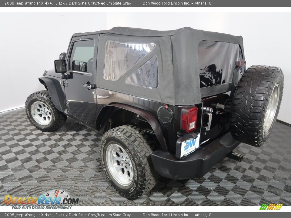 2008 Jeep Wrangler X 4x4 Black / Dark Slate Gray/Medium Slate Gray Photo #9
