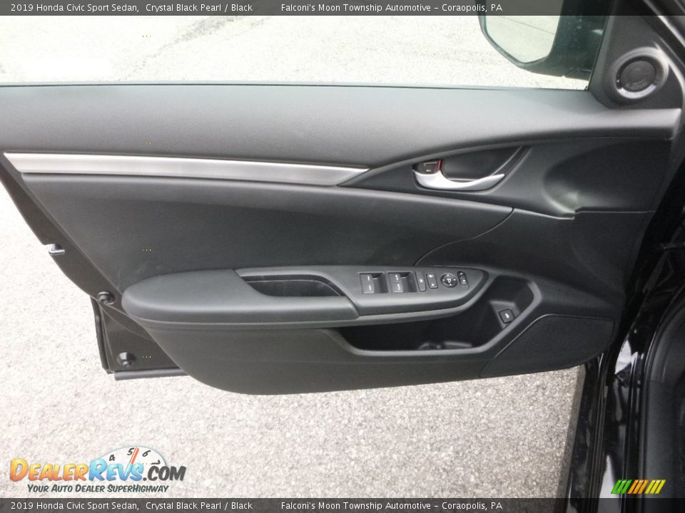 2019 Honda Civic Sport Sedan Crystal Black Pearl / Black Photo #11