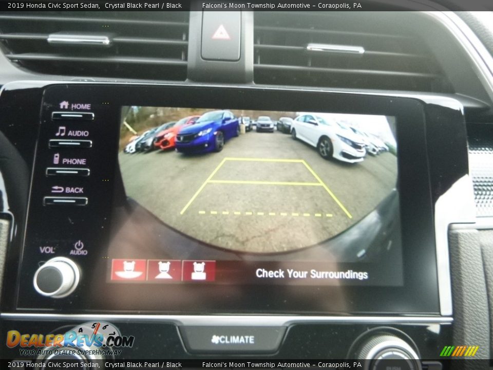 2019 Honda Civic Sport Sedan Crystal Black Pearl / Black Photo #14