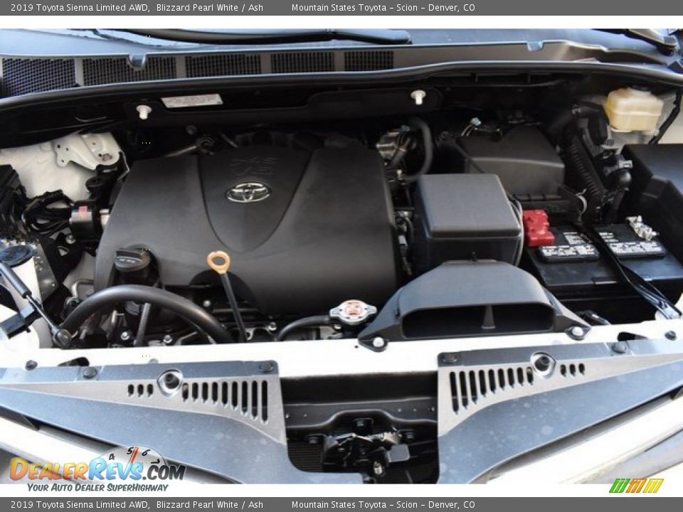 2019 Toyota Sienna Limited AWD Blizzard Pearl White / Ash Photo #36