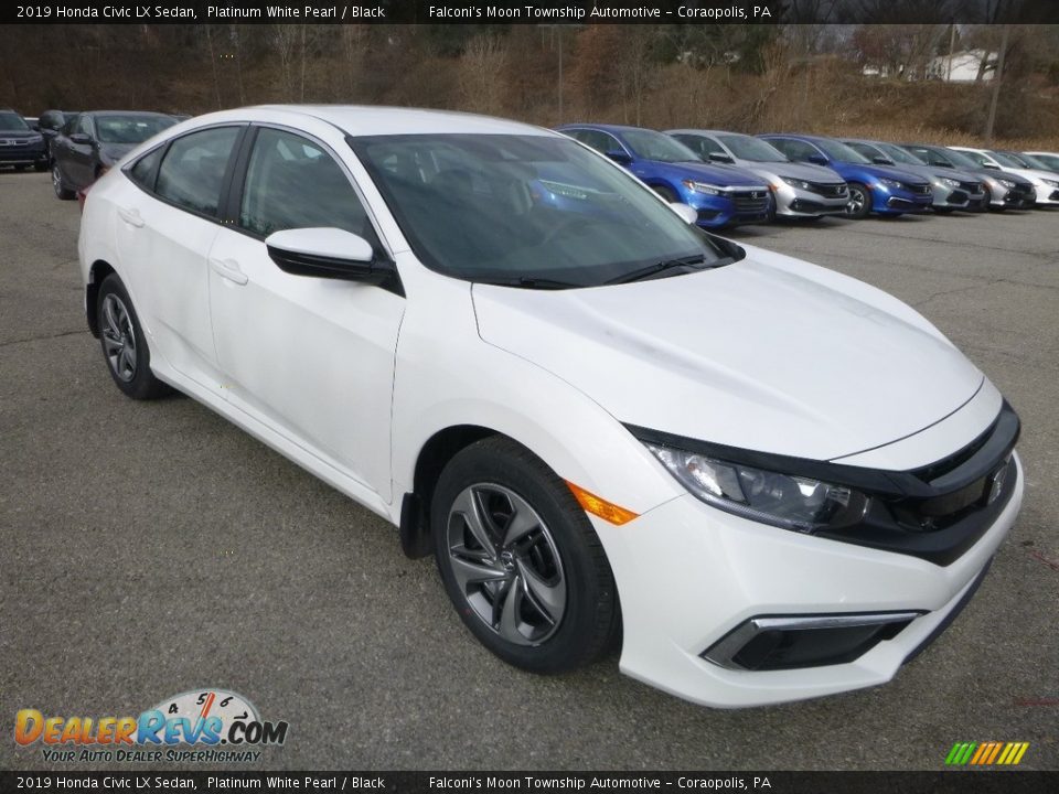2019 Honda Civic LX Sedan Platinum White Pearl / Black Photo #5