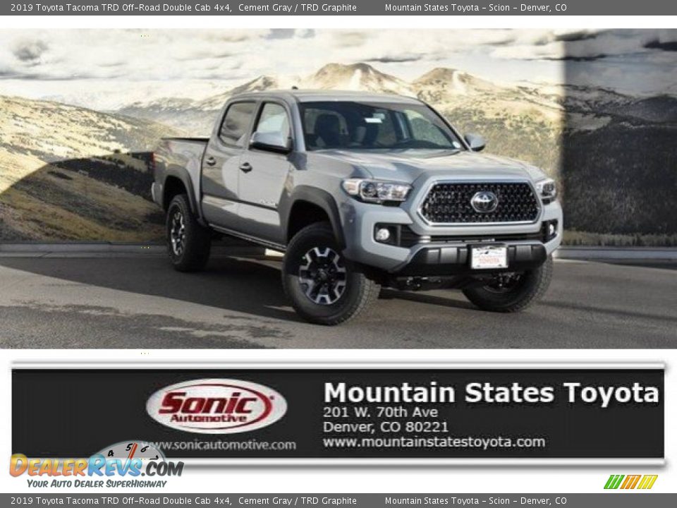 2019 Toyota Tacoma TRD Off-Road Double Cab 4x4 Cement Gray / TRD Graphite Photo #1