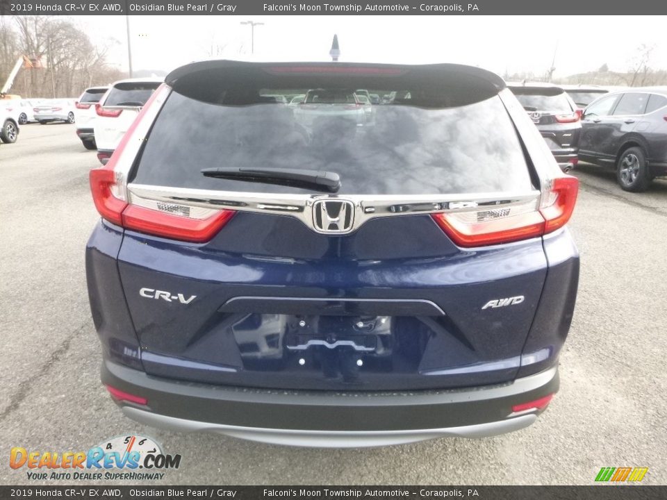 2019 Honda CR-V EX AWD Obsidian Blue Pearl / Gray Photo #3