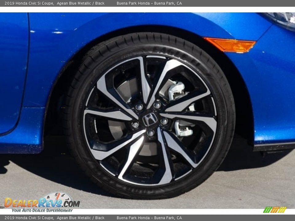2019 Honda Civic Si Coupe Agean Blue Metallic / Black Photo #13