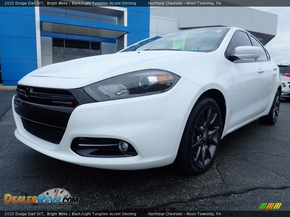 2015 Dodge Dart SXT Bright White / Black/Light Tungsten Accent Stitching Photo #2