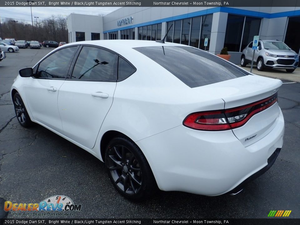 2015 Dodge Dart SXT Bright White / Black/Light Tungsten Accent Stitching Photo #4