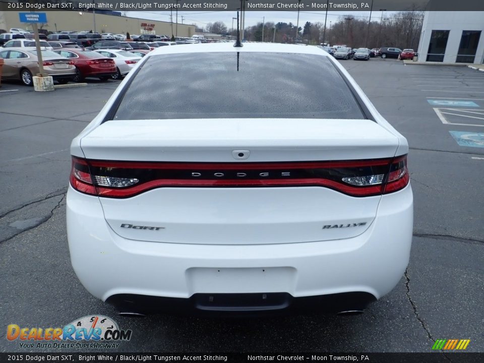 2015 Dodge Dart SXT Bright White / Black/Light Tungsten Accent Stitching Photo #6