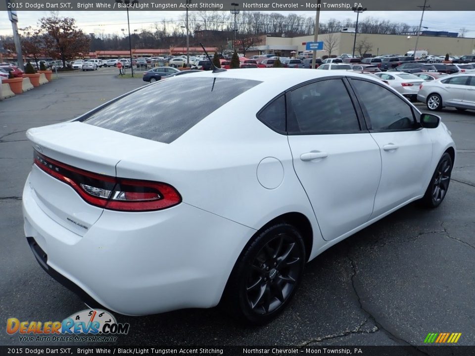 2015 Dodge Dart SXT Bright White / Black/Light Tungsten Accent Stitching Photo #8