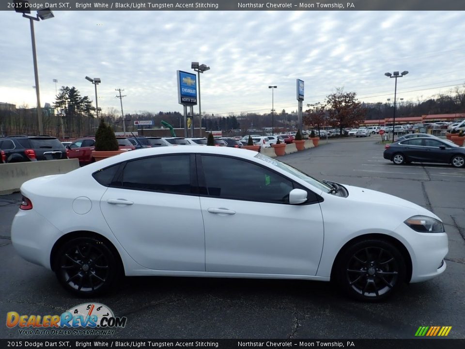 2015 Dodge Dart SXT Bright White / Black/Light Tungsten Accent Stitching Photo #9