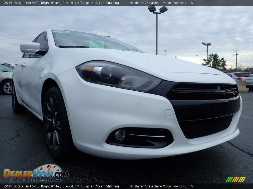 2015 Dodge Dart SXT Bright White / Black/Light Tungsten Accent Stitching Photo #11