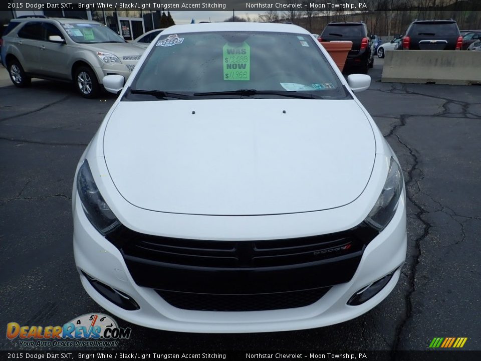 2015 Dodge Dart SXT Bright White / Black/Light Tungsten Accent Stitching Photo #12