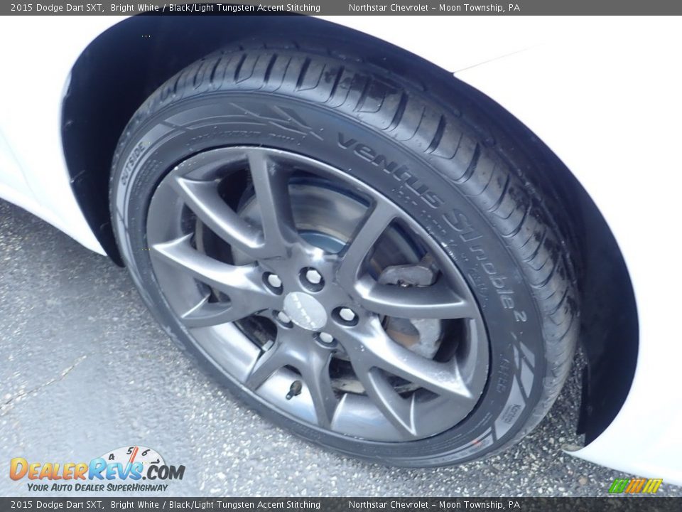 2015 Dodge Dart SXT Bright White / Black/Light Tungsten Accent Stitching Photo #13