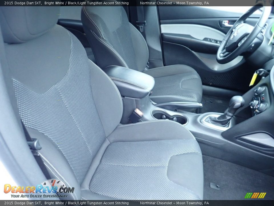 2015 Dodge Dart SXT Bright White / Black/Light Tungsten Accent Stitching Photo #14