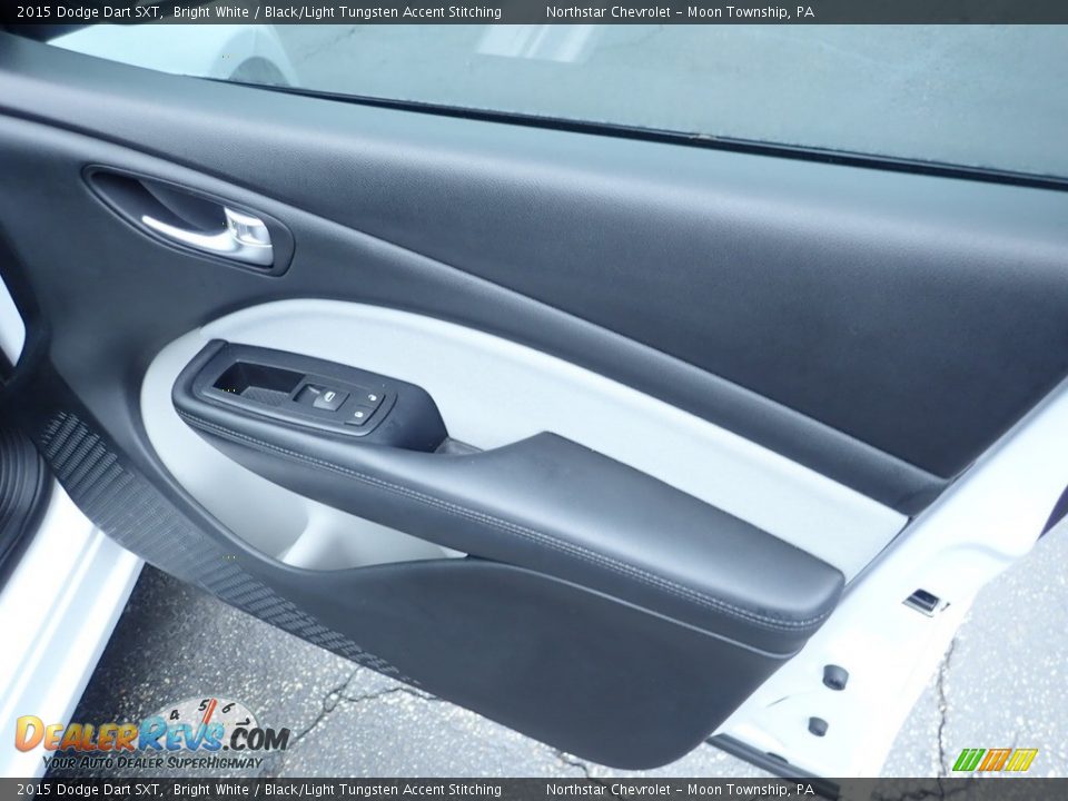 2015 Dodge Dart SXT Bright White / Black/Light Tungsten Accent Stitching Photo #16