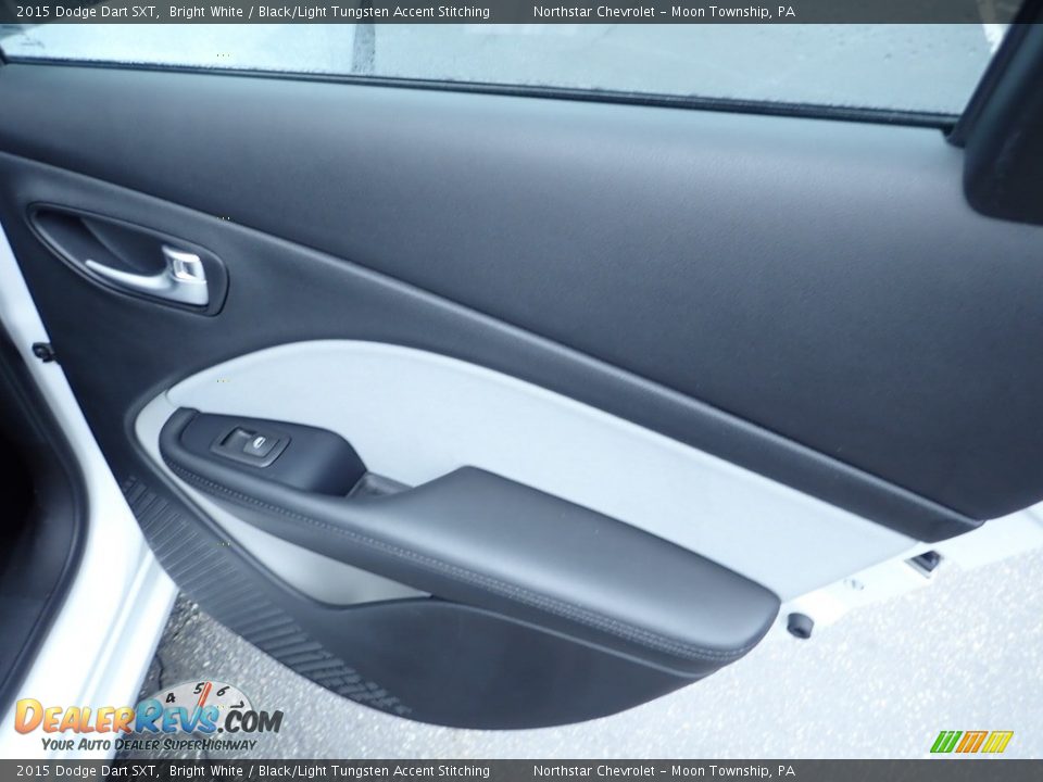 2015 Dodge Dart SXT Bright White / Black/Light Tungsten Accent Stitching Photo #18