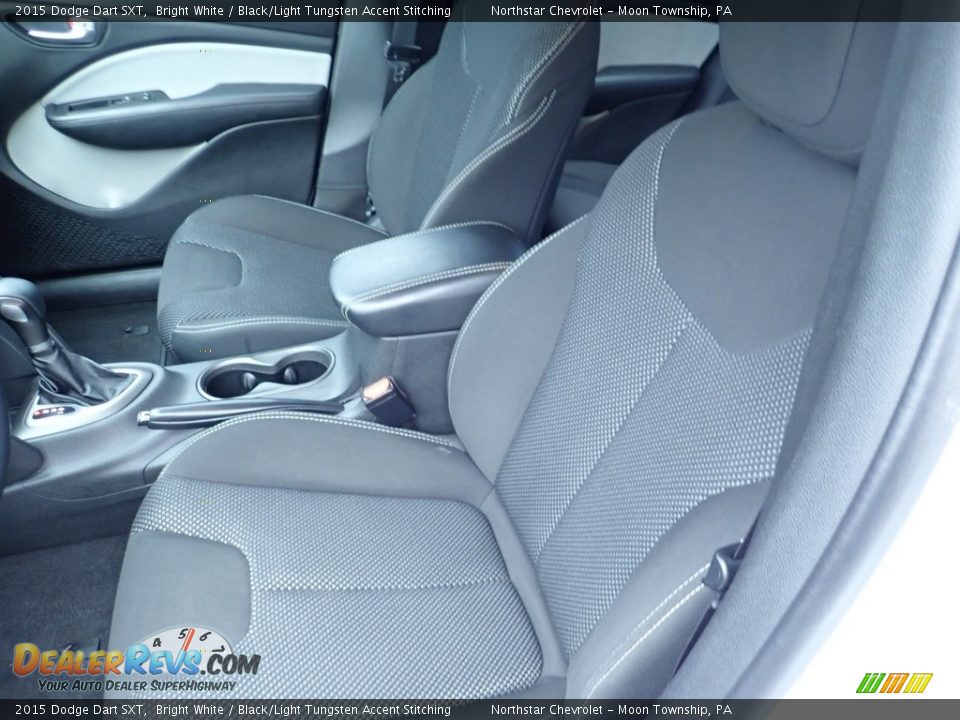 2015 Dodge Dart SXT Bright White / Black/Light Tungsten Accent Stitching Photo #19