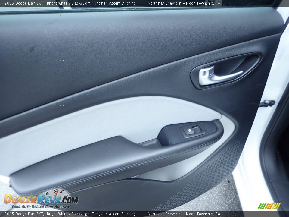 2015 Dodge Dart SXT Bright White / Black/Light Tungsten Accent Stitching Photo #22