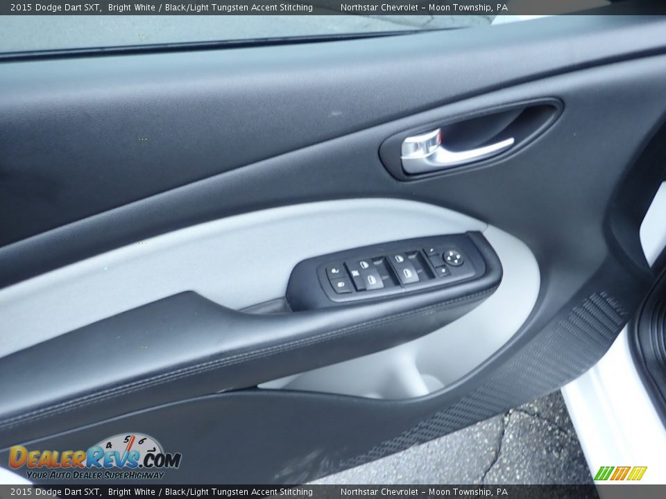 2015 Dodge Dart SXT Bright White / Black/Light Tungsten Accent Stitching Photo #23