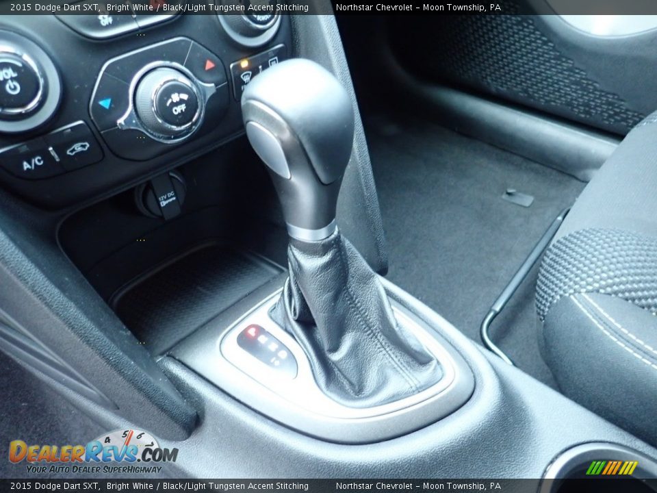 2015 Dodge Dart SXT Bright White / Black/Light Tungsten Accent Stitching Photo #25