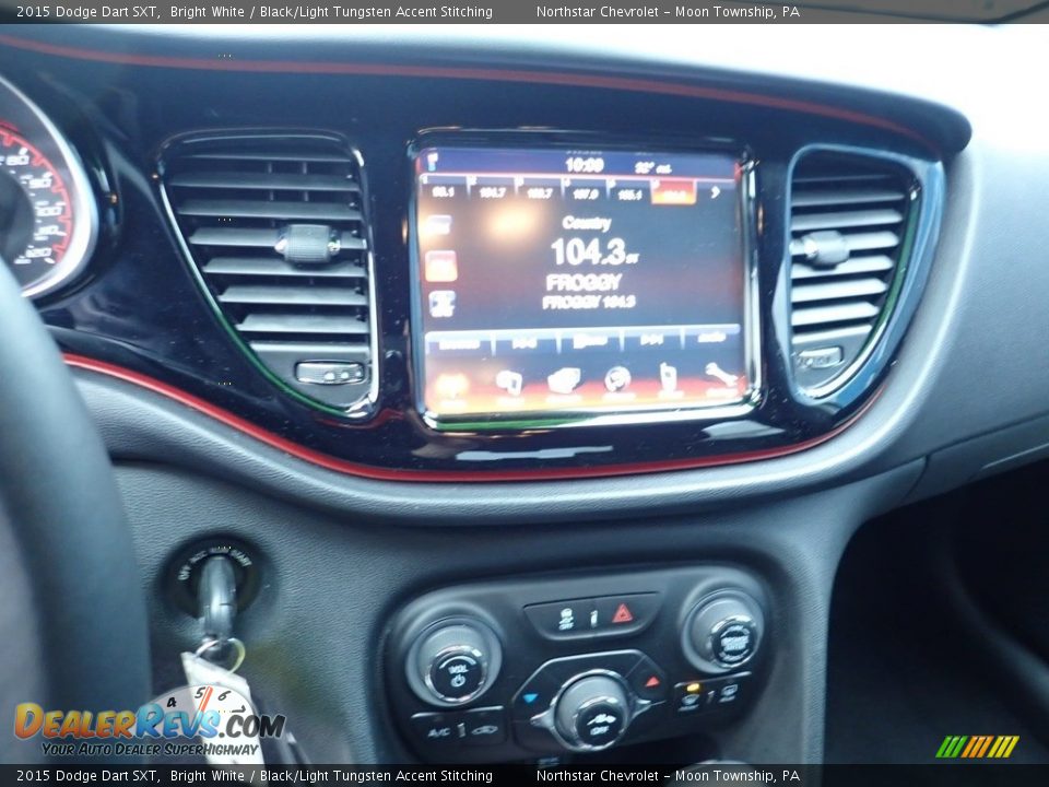 2015 Dodge Dart SXT Bright White / Black/Light Tungsten Accent Stitching Photo #27