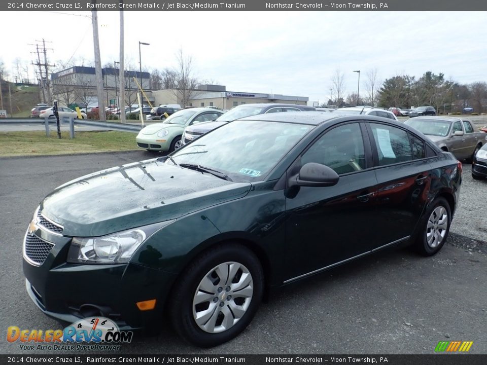 2014 Chevrolet Cruze LS Rainforest Green Metallic / Jet Black/Medium Titanium Photo #1