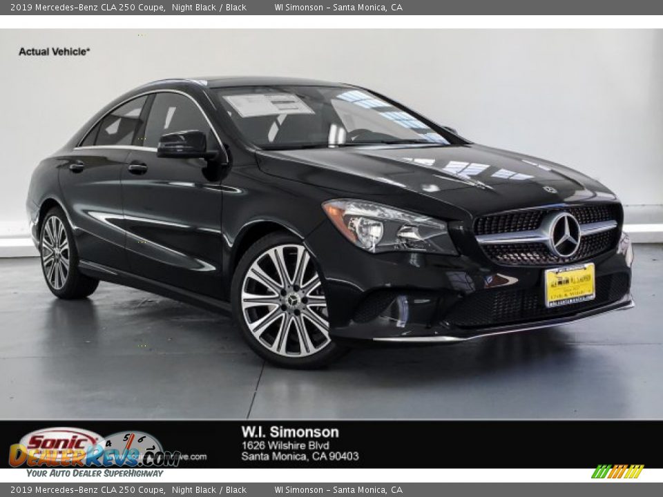 2019 Mercedes-Benz CLA 250 Coupe Night Black / Black Photo #1