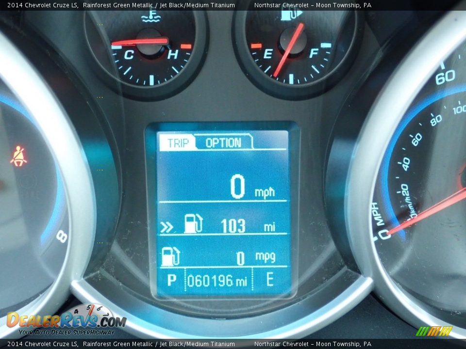 2014 Chevrolet Cruze LS Rainforest Green Metallic / Jet Black/Medium Titanium Photo #15