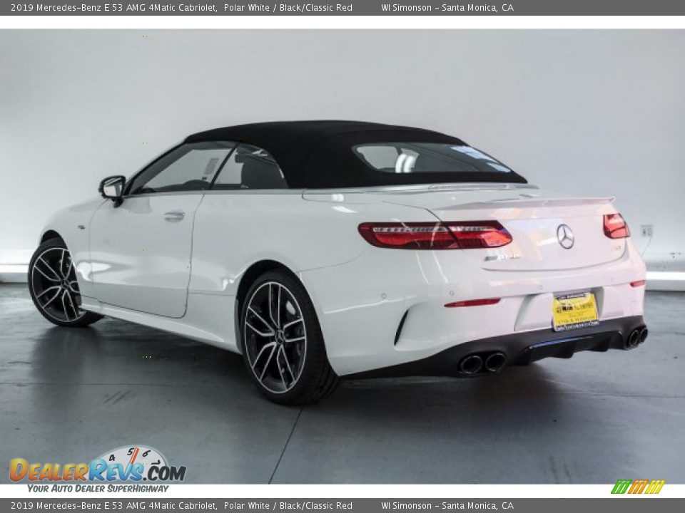 2019 Mercedes-Benz E 53 AMG 4Matic Cabriolet Polar White / Black/Classic Red Photo #2