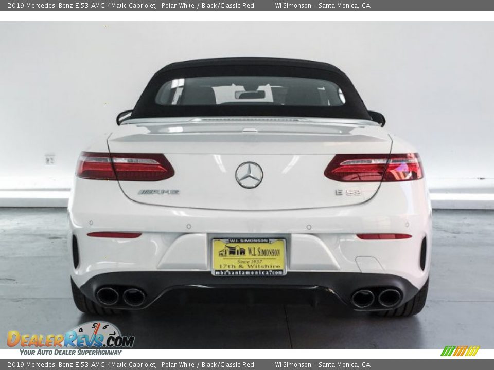 2019 Mercedes-Benz E 53 AMG 4Matic Cabriolet Polar White / Black/Classic Red Photo #3