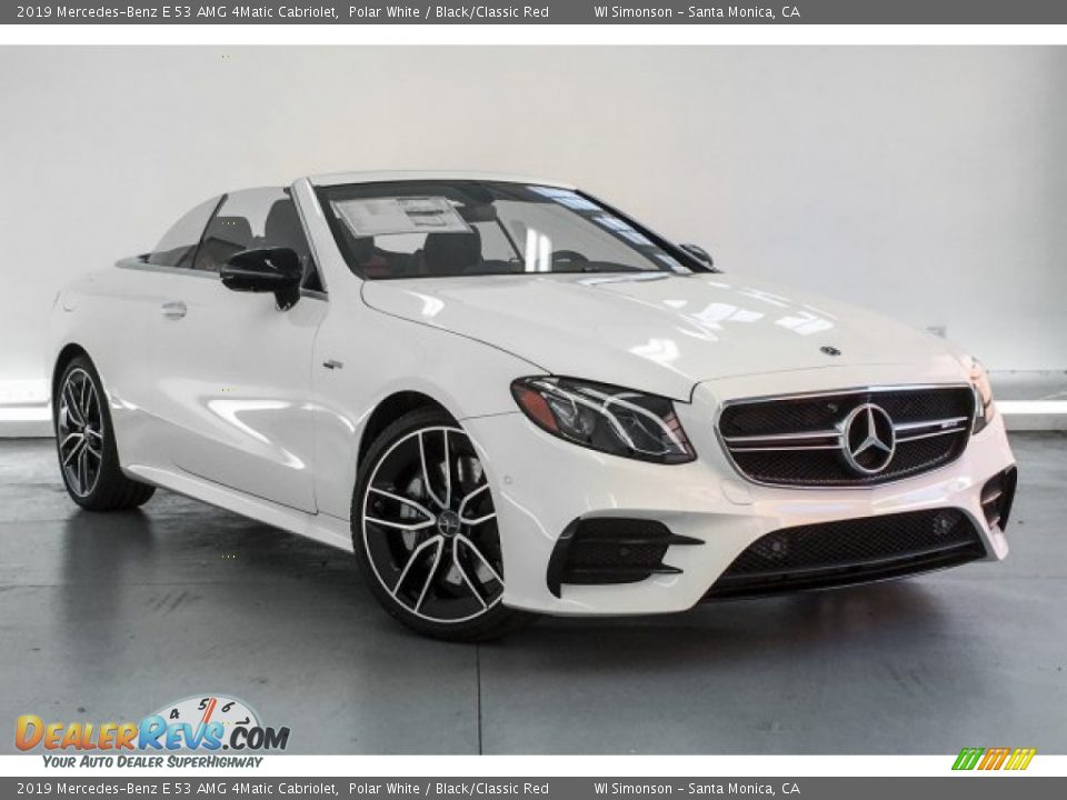 2019 Mercedes-Benz E 53 AMG 4Matic Cabriolet Polar White / Black/Classic Red Photo #12
