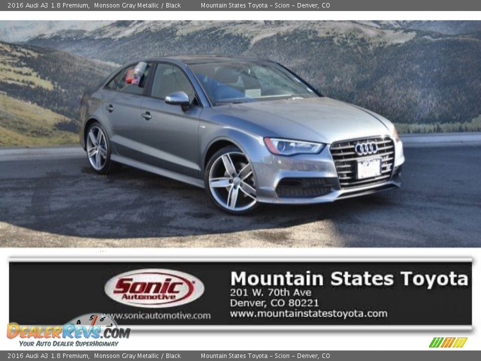 2016 Audi A3 1.8 Premium Monsoon Gray Metallic / Black Photo #1