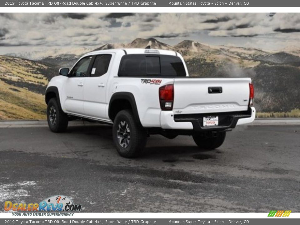 2019 Toyota Tacoma TRD Off-Road Double Cab 4x4 Super White / TRD Graphite Photo #3