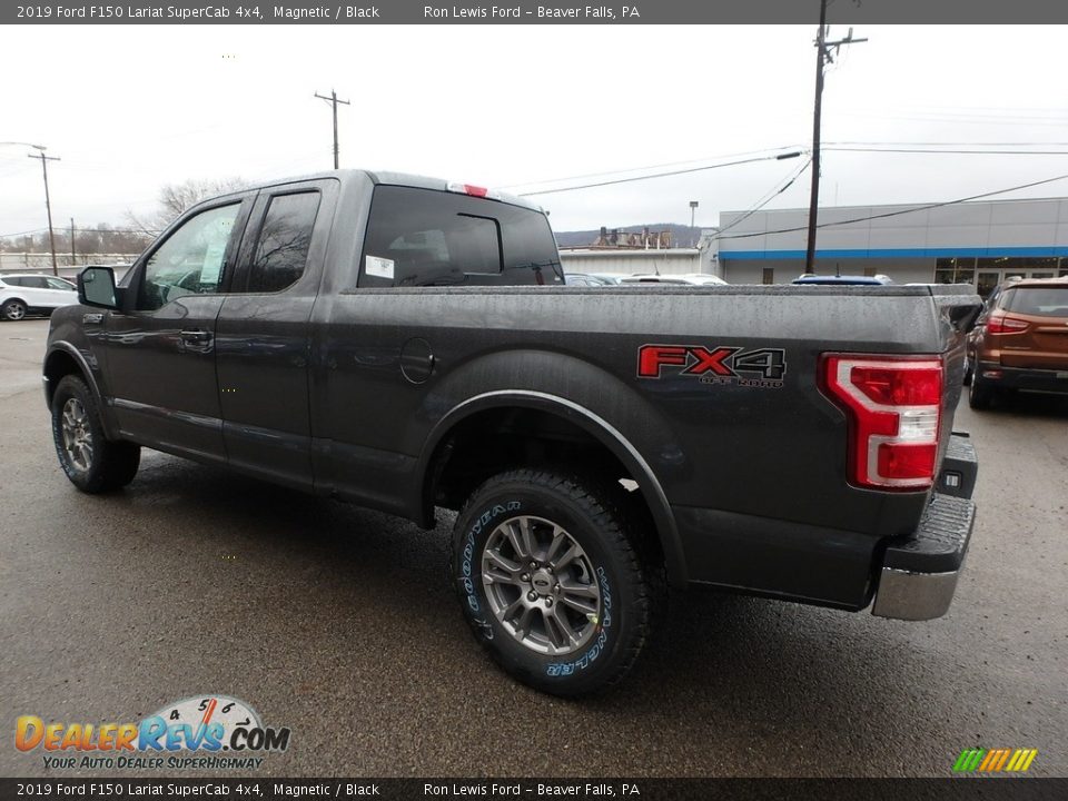 2019 Ford F150 Lariat SuperCab 4x4 Magnetic / Black Photo #4