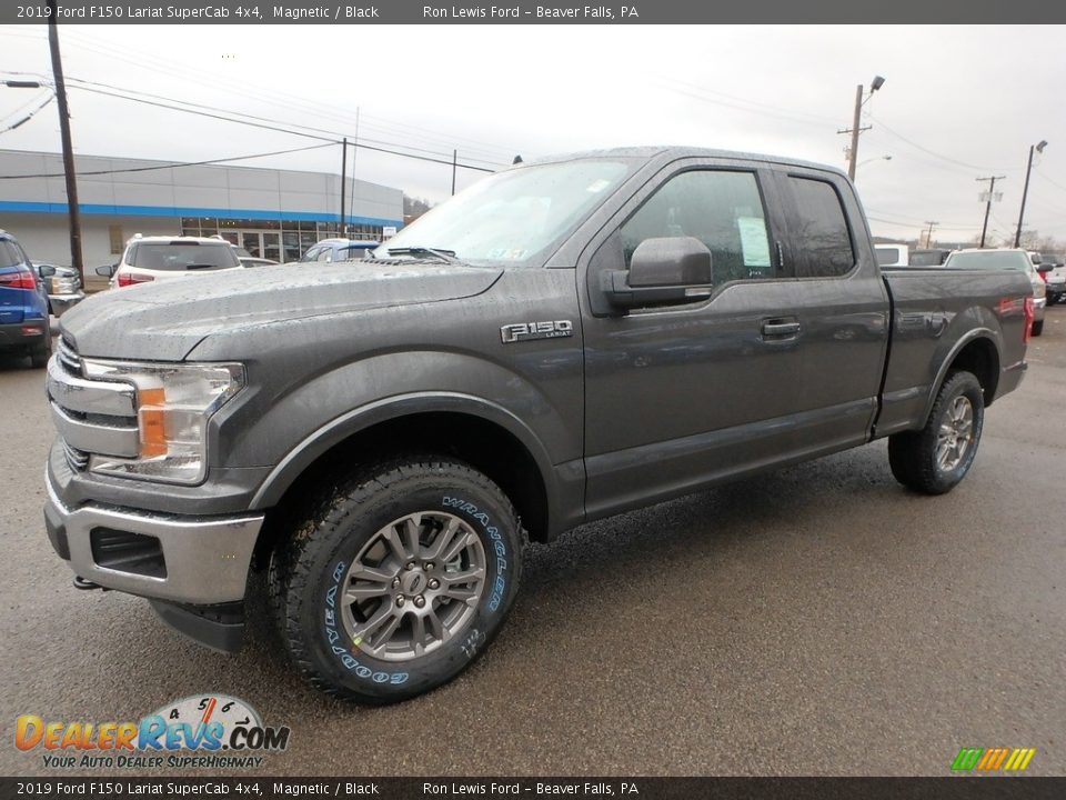 2019 Ford F150 Lariat SuperCab 4x4 Magnetic / Black Photo #6