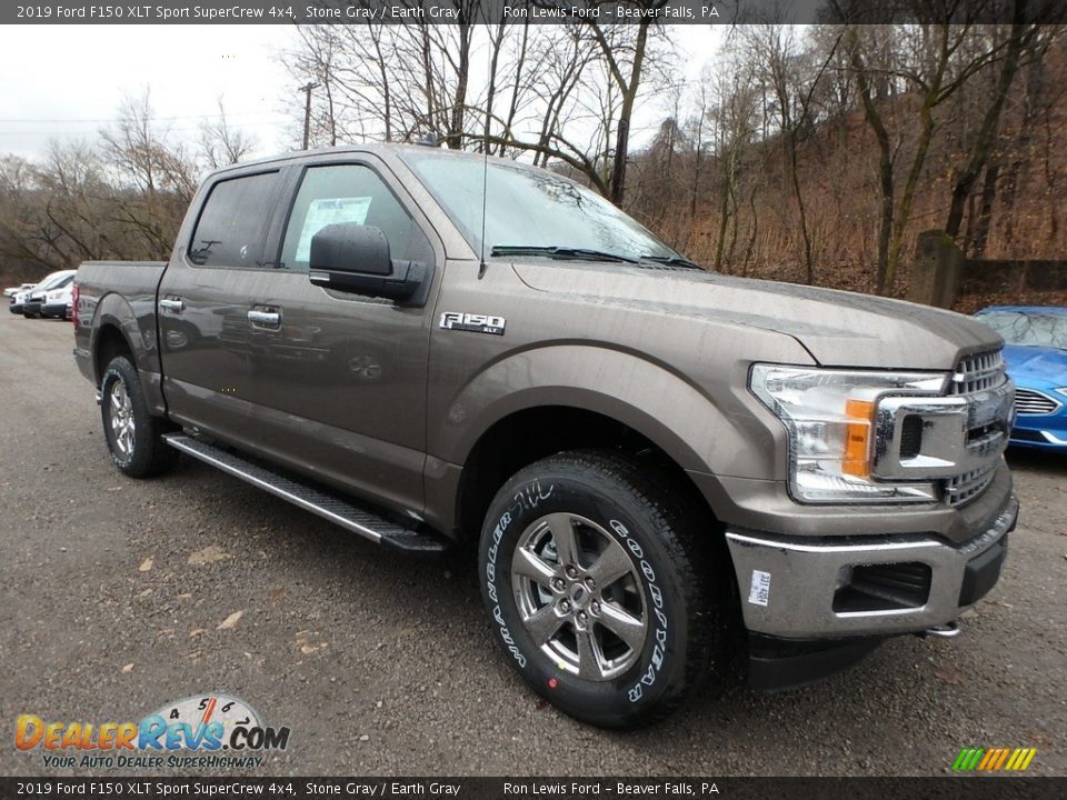 2019 Ford F150 XLT Sport SuperCrew 4x4 Stone Gray / Earth Gray Photo #8