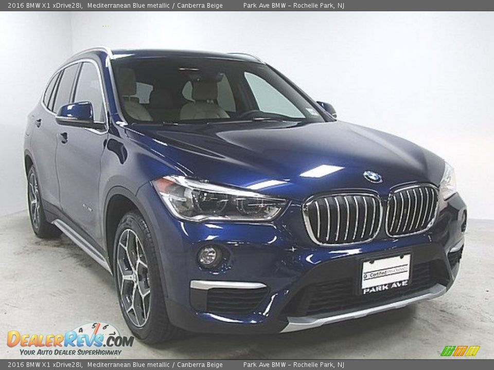 2016 BMW X1 xDrive28i Mediterranean Blue metallic / Canberra Beige Photo #5