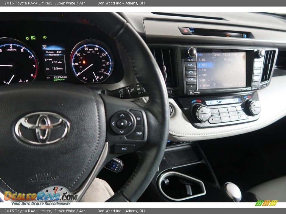 2016 Toyota RAV4 Limited Super White / Ash Photo #24