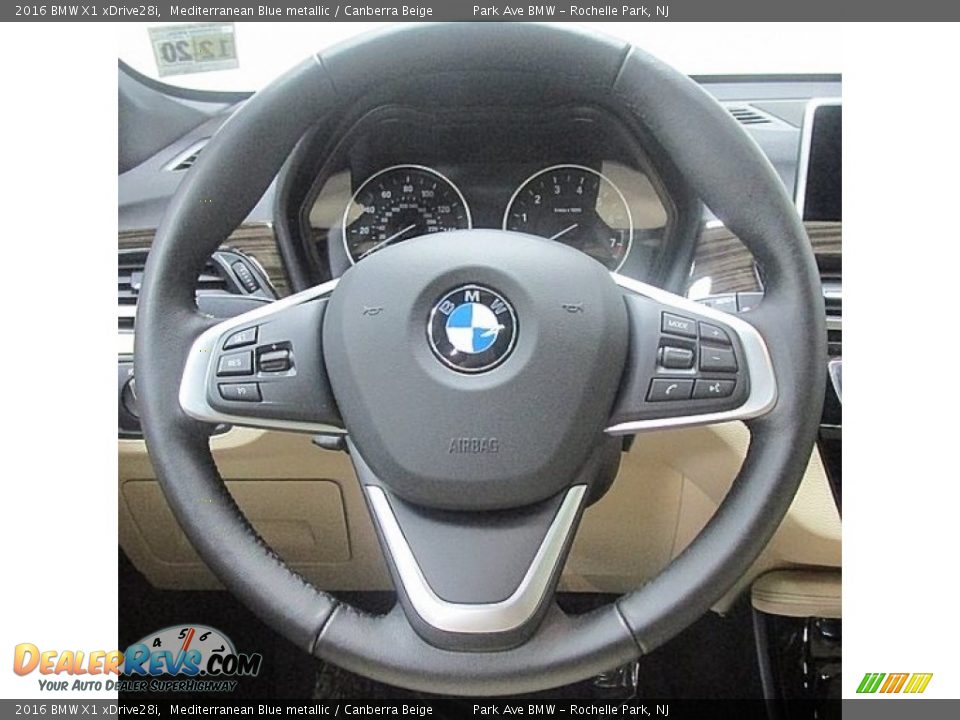 2016 BMW X1 xDrive28i Mediterranean Blue metallic / Canberra Beige Photo #23